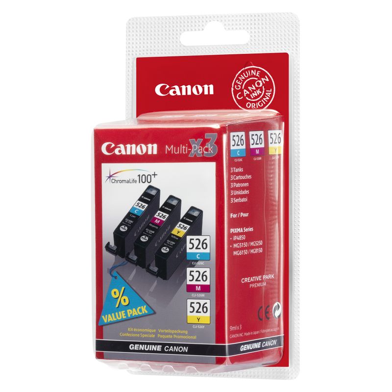 Canon Tinte CLI-526 4541B009 3er Multipack (CMY)