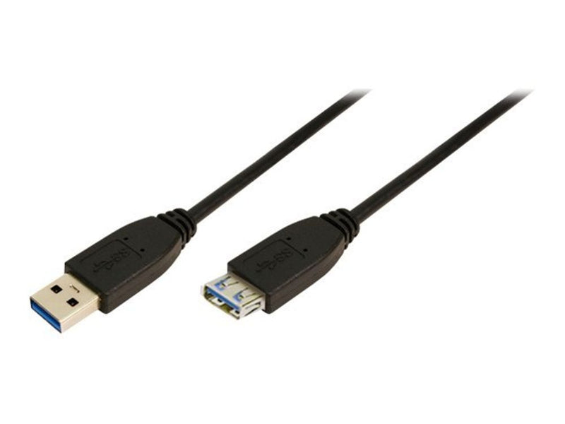 Logilink USB Kabel A -> A St/Bu 2.00m Verl. schwarz