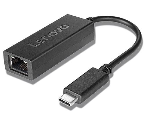 Lenovo USB-C to Ethernet Adapter - Network adapter - USB-C - Gigabit Ethernet x 1 - black - for ThinkPad T16 Gen 4 21QN, ThinkSmart Hub 11H1