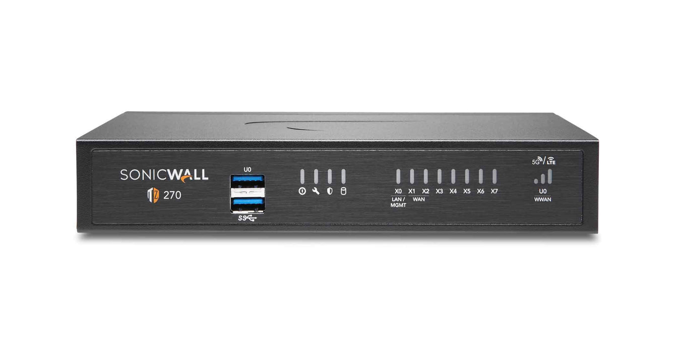 SonicWall TZ270 - Advanced Edition - security appliance - 1GbE - SonicWALL Secure Upgrade Plus Program (2 years option) - desktop