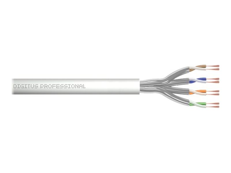 CAT 6A U-FTP patch cable, raw length 100 m, paper box, AWG 27/7, LSZH, sx, grey