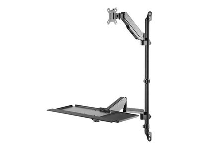 Sit-Stand Workstation wall single mount, black max load capacity: 1-8 kg,max Screen Size: 17"-32"