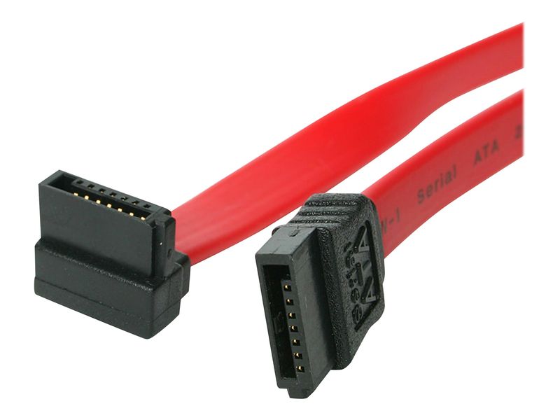 StarTech.com 18in SATA to Right Angle SATA Serial ATA Cable - 18in SATA Cable - 18 SATA Cable - 18in angled SATA Cable - SATA cable - Serial ATA 150/3