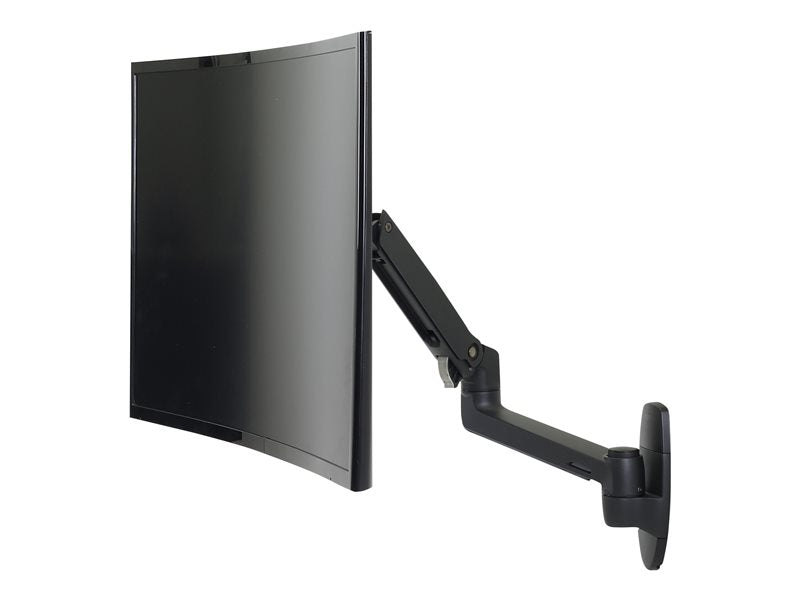 Single monitor arm, wall mount - For screens sized up to 34" - Weight Capacity: 7 to 25 lbs (3.2 to 11.3 kg). With monitors greater than 20 lbs (9.1 k