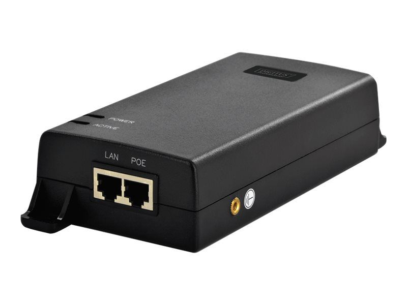 Gigabit Ethernet PoE+ Injector, 802.3at Power Pins:4/5(+),7/8(-) and 3/6(+), 1/2(-), 60W