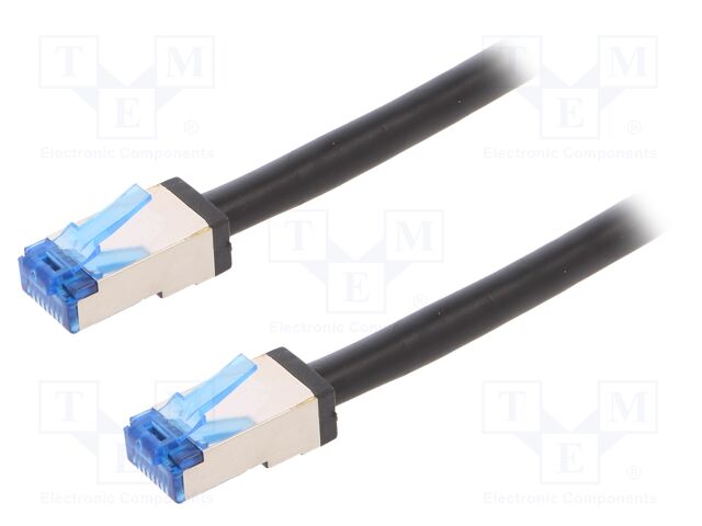 Logilink Outdoor PE Patchkabel CAT.6A S/FTP, schwarz,10,0m