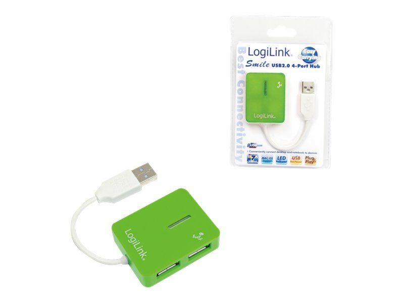 HUB 4x LogiLink Smile green