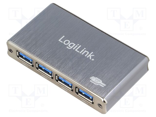 USB 3.0 Hub 4-Port, Aluminum - Hub - 4 x SuperSpeed USB 3.0