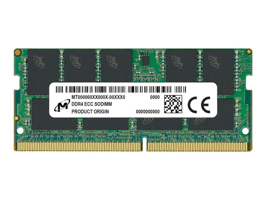 Micron - DDR4 - module - 16 GB - SO-DIMM 260-pin - 3200 MHz / PC4-25600 - CL22 - 1.2 V - unbuffered - ECC