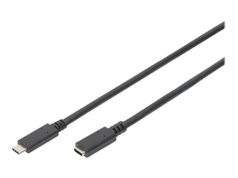 DIGITUS USB 2.0 Verlängerungskabel Typ C -C St/Bu 2.0m, sw