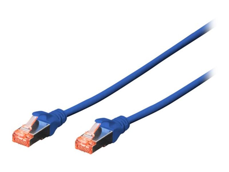 DIGITUS CAT 6 S/FTP Patchkabel, 10 Stück, 0,25m, blau