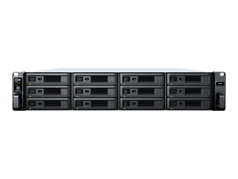 Synology SA6400 - NAS server - 12 bays - rack-mountable - RAID 0, 1, 5, 6, 10, JBOD, RAID F1 - RAM 32 GB - Gigabit Ethernet / 10 Gigabit Ethernet - iS