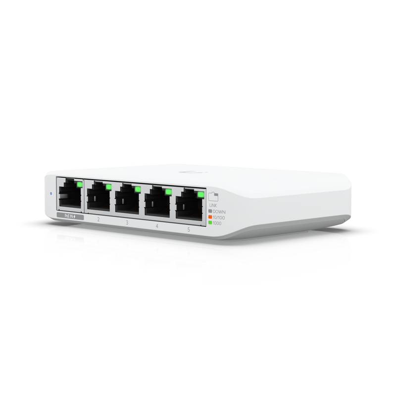 UbiQuiti UniFi Switch Flex Mini (5-pack) - Managed - Gigabit Ethernet (10/100/1000) - Power over Ethernet (PoE) (USW-FLEX-MINI-5)