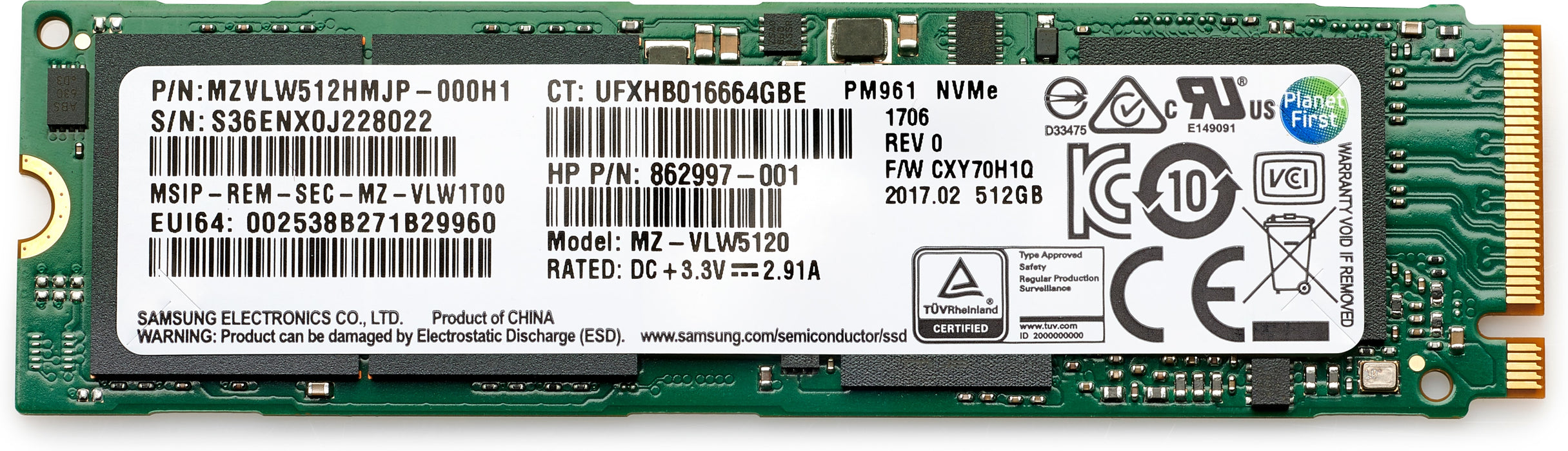 HP - SSD - 1 TB - internal - M.2 2280 - PCIe 4.0 x4 (NVMe) - for HP Z1 G8, Z1 G9, Elite 600 G9, 800 G9, EliteOne 800 G8, Pro 260 G9, 400 G9, ProDesk 4