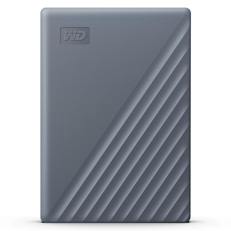WD My Passport WDBRMD0050BGY-WESN - Hard drive - encrypted - 5 TB - external (portable) - USB 3.2 Gen 1 - 256-bit AES - silicon grey