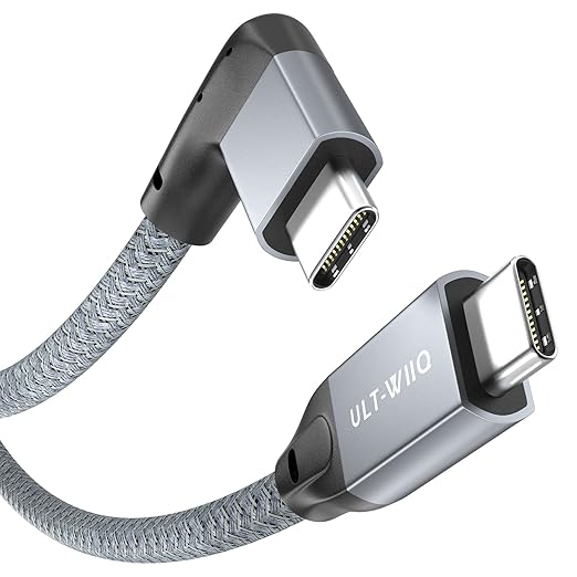 USB C to USB C Cable 20 Gbps 100 W 150 cm 90 Degree USB C 3.2 Gen2 Ã— 2 Cable 4K