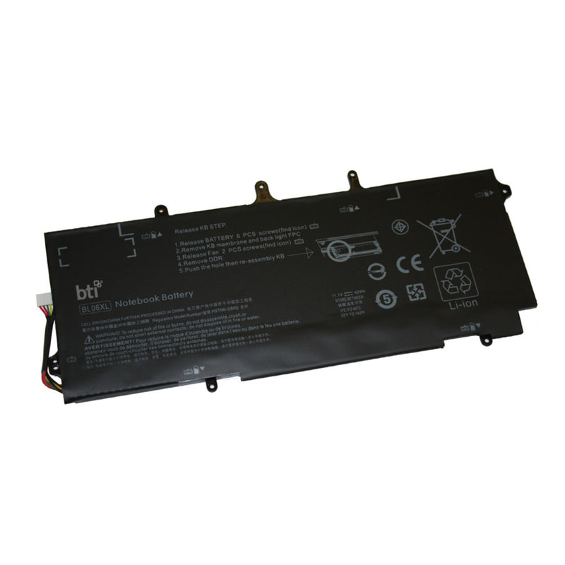 BTI 42Wh 3 cell 722297-005 compatible battery for HP - COMPAQ ELITEBOOK FOLIO 1040 G2 ELITEBOOK FOLIO 1040 G1 ELITEBOOK FOLIO 1040 G0