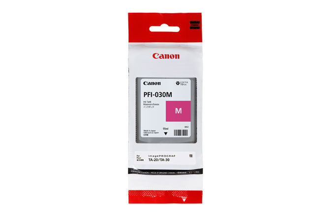 Canon PFI-030M - 55 ml - magenta - original - ink tank - for imagePROGRAF TA-20, TA-20 MFP L24ei, TA-30, TA-30 MFP L36ei, TM-240, TM-340