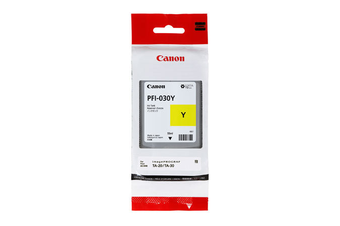 Canon PFI-030Y - 55 ml - yellow - original - ink tank - for imagePROGRAF TA-20, TA-20 MFP L24ei, TA-30, TA-30 MFP L36ei, TM-240, TM-340