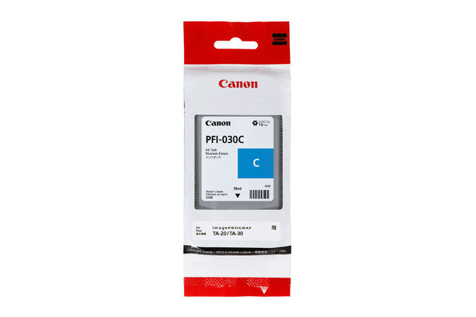 Canon PFI-030C - 55 ml - cyan - original - ink tank - for imagePROGRAF TA-20, TA-20 MFP L24ei, TA-30, TA-30 MFP L36ei, TM-240, TM-340