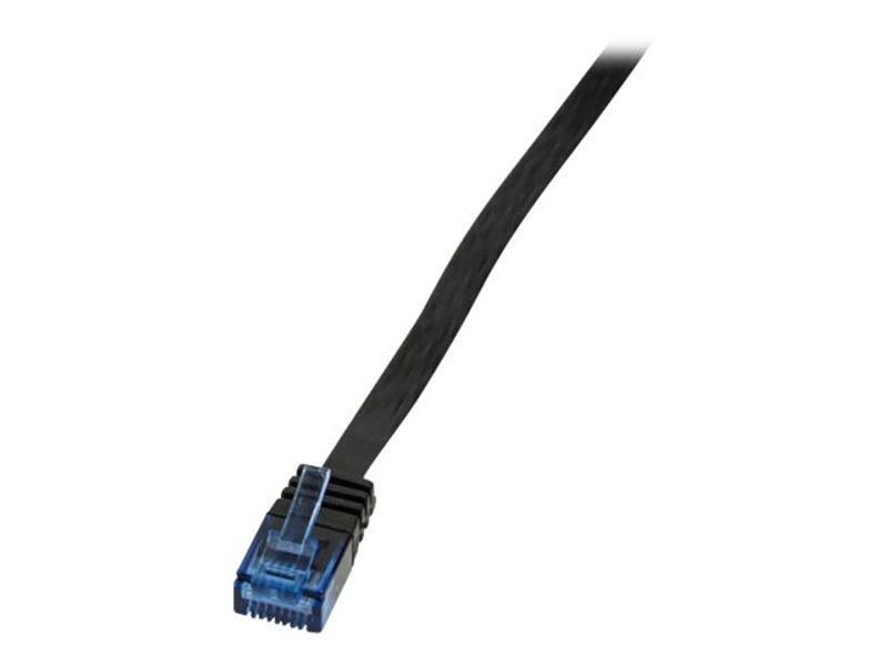 Logilink Flachpatchkabel RJ45 U/UTP Cat6 3.00m schwarz