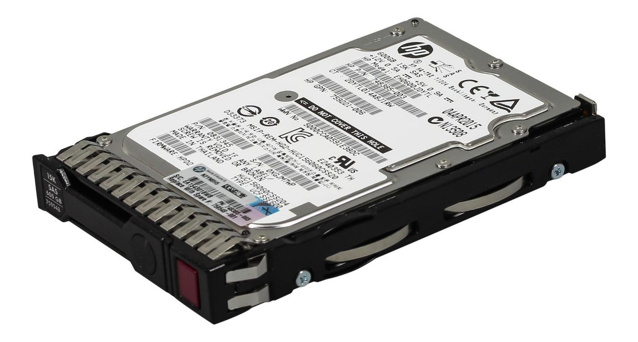 600GB hot-plug SAS, 2.5", 600