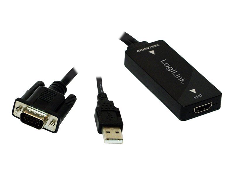 Logilink Konverter VGA m. Audio zu HDMI konform m.High Spee