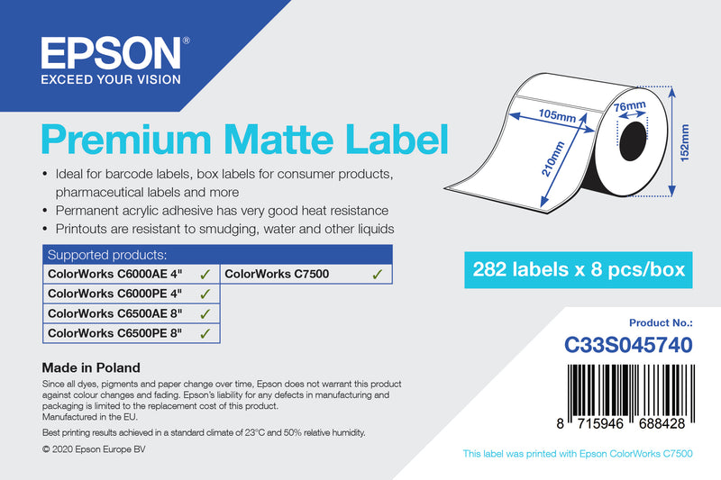 PREMIUM MATTE LABEL DIE-CUTROLL
