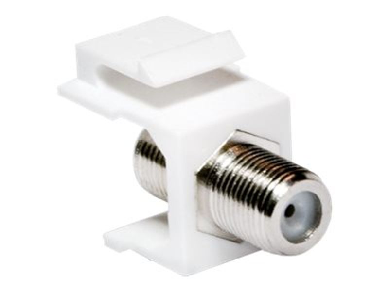 Keystone Verbinder F-Type 75 Ohm F/F. white LogiLink