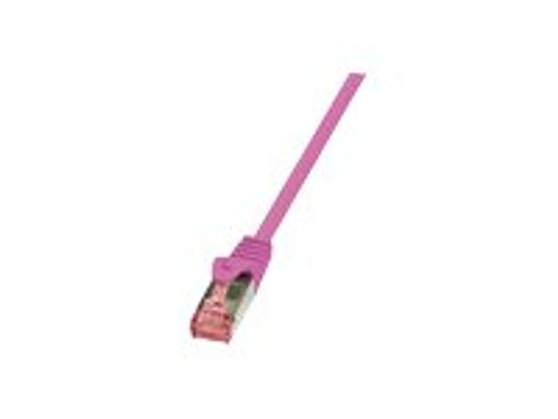 Patch Cable Cat.6 S/FTP pink 1,00m, PrimeLine