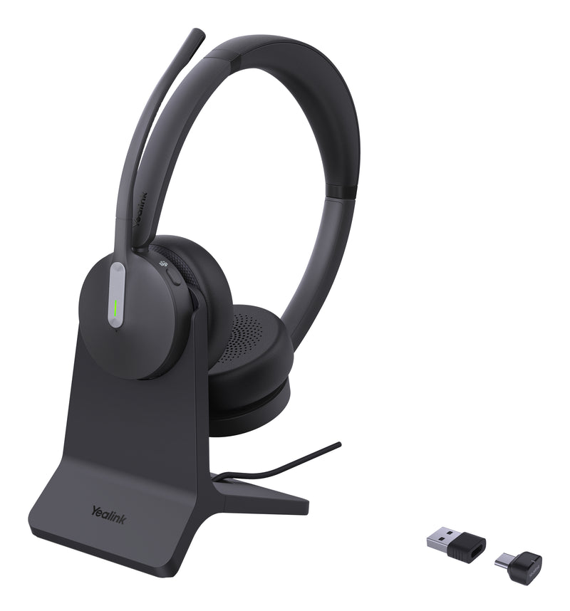 Yealink BH70 Dual with Stand Teams Headset Wireless Head-band Office/Call center USB Type-A Bluetooth Charging stand Black