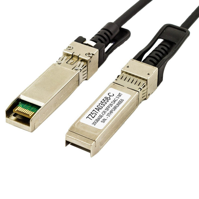 Lenovo - 25GBase-CU direct attach cable - SFP28 to SFP28 - 3 m - passive - for ThinkSystem DE4000H Hybrid, SD630 V2, SR250 V2, SR650 V2, ST250 V2, ST5