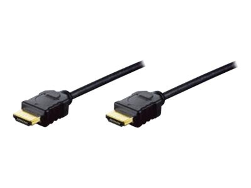 DIGITUS HDMI Anschlusskabel High Speed mit Ethernet 2m schw.