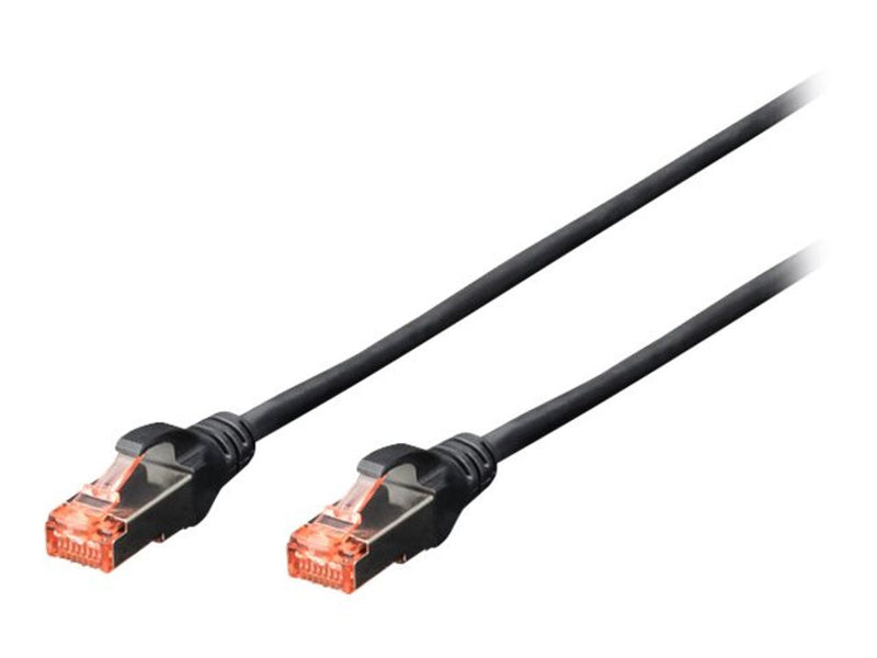 DIGITUS CAT 6 S/FTP Patchkabel, 10 Stück, 1m, schwarz