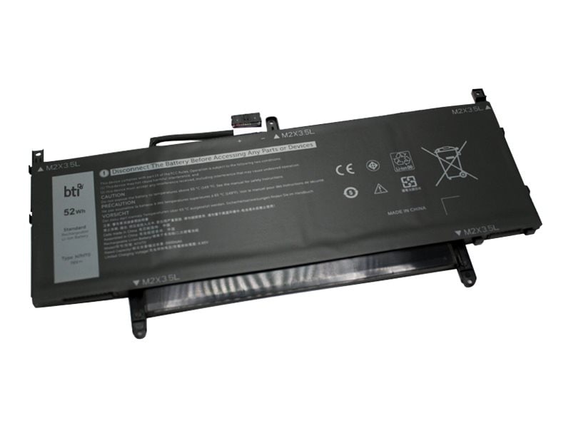 BTI 52Wh 4 cell HYMNG compatible battery for DELL LATITUDE 9510 2-IN-1 LATITUDE 9510