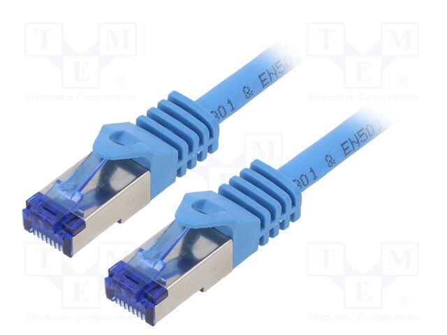 Logilink Patch cable Cat.6A S/FTP Ultraflex GHMT certified, blue 0.5m