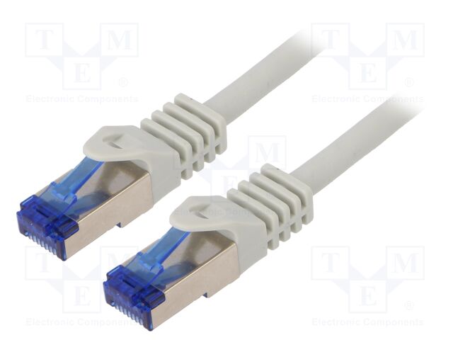 Logilink Patchkabel Ultraflex, Cat.6A, S/FTP, grau,0,25 m