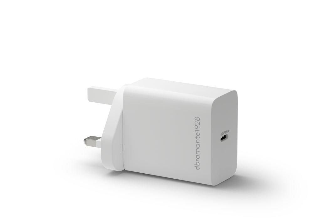 dbramante1928 re-charge - Power adapter - 45 Watt - 3 A - PD (USB-C) - white - United Kingdom