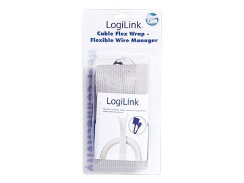 Management Kabelschlauch PET flexibel 1,8m LogiLink Grey