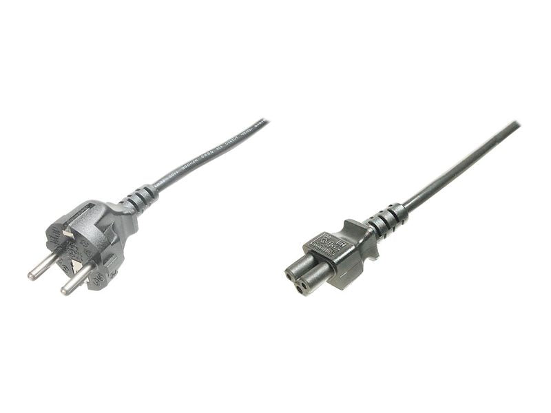 DIGITUS Anschlusskabel CEE 7/7 (Typ-F) -> C5 St/Bu 1.8m Polybeutel