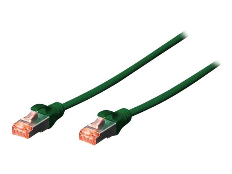 DIGITUS Patchkabel Cat6 S/FTP 2xRJ45 2.0m grün Hebelschutz Polybeutel