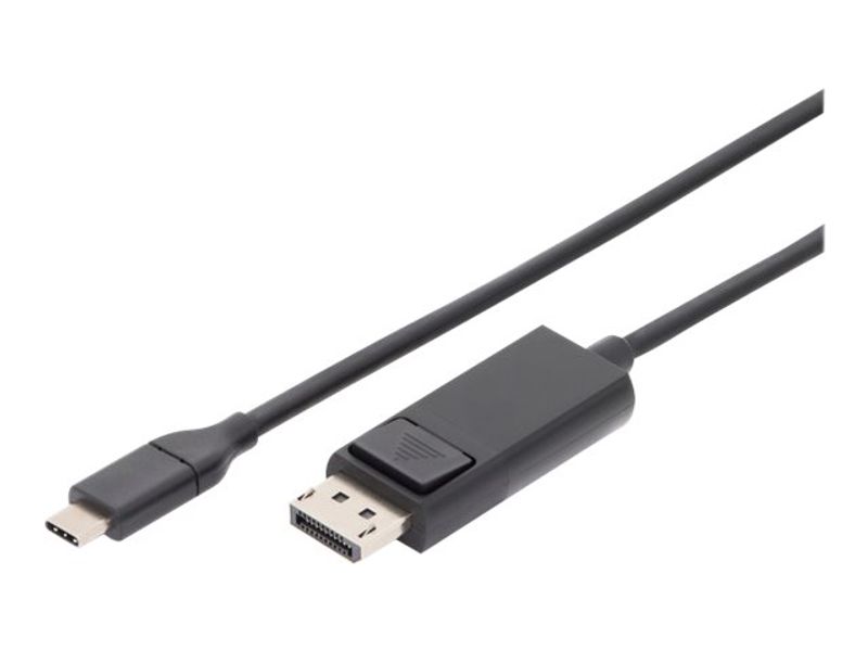 DIGITUS USB C Adapterkabel Typ C -DP 32,4GB St/St 2.0m, sw