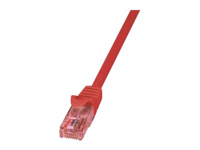 Logilink Patch Cable Cat.6 U/UTP BC red,0,25m PrimeLine