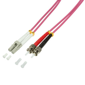 LWL Patchkabel OM4 LC / ST 1,0m Duplex LogiLink