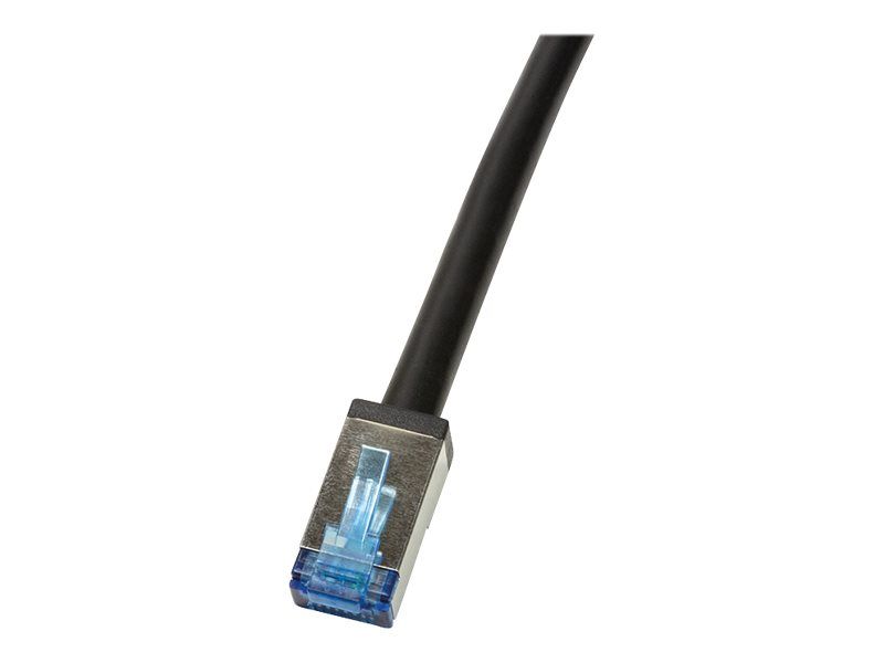 Outdoor PE Patch Cable CAT.6A S/FTP, black, 3.0m