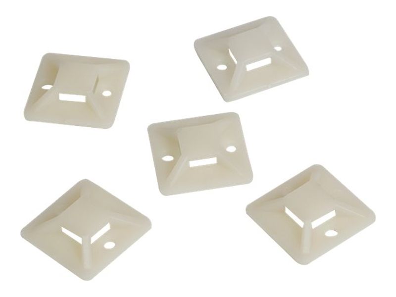 Logilink Cable tie mounts, ABS, 100 Stk., transp., self-adhesive, 19x19 mm
