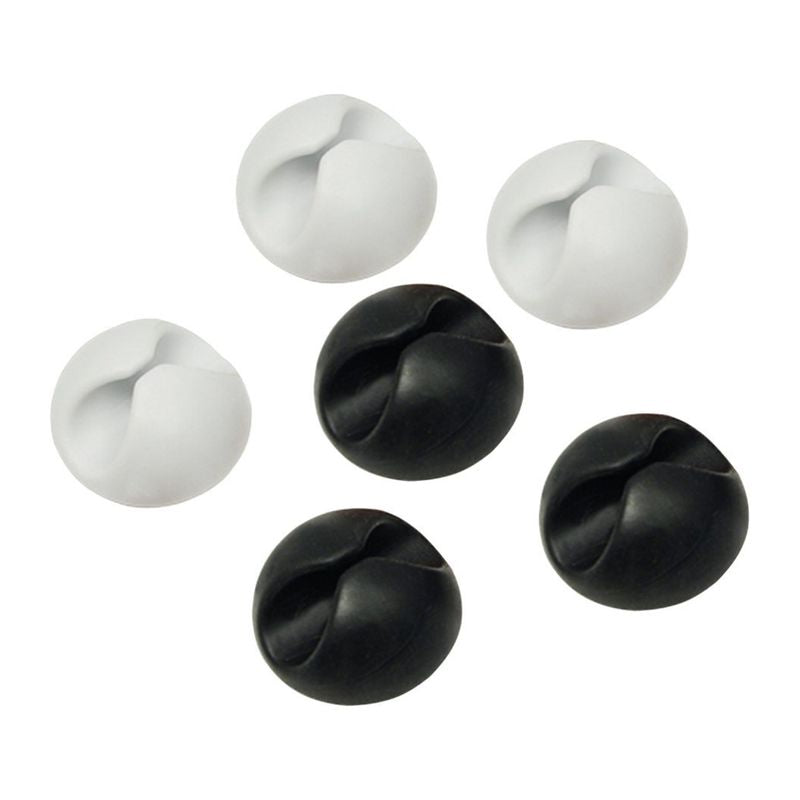Management Kabelhalter LogiLink SET 6 Stück/3x white/black