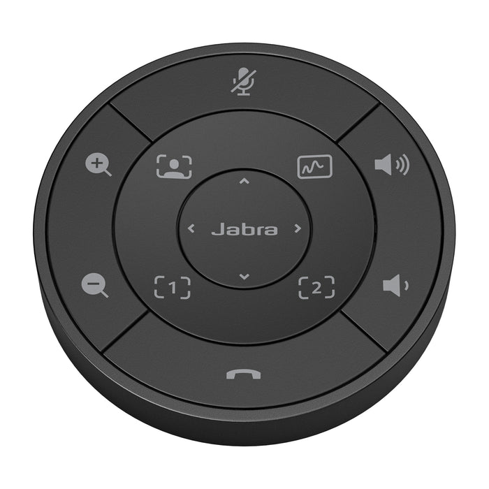 The Jabra PanaCast 50 Intuitive Remote Control for easy in-room operation.