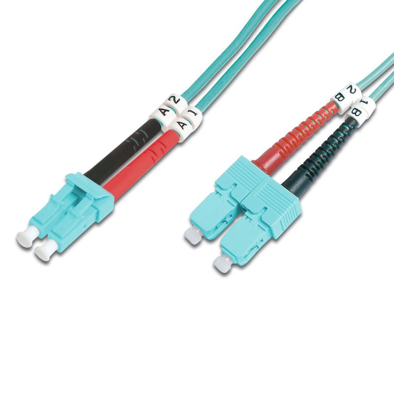DIGITUS LWL Patchkabel LC -> SC 5.00m Multimode Duplex OM3