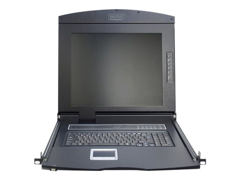 Digitus 17 LCD KVM Konsole, 1-Port VGA, deutsche Tastatur
